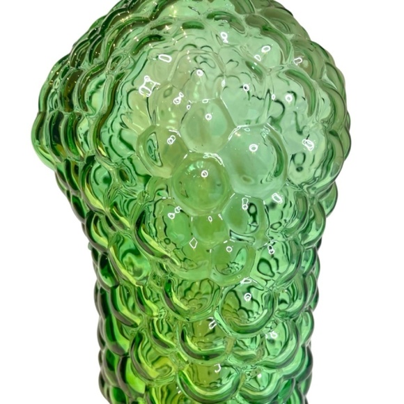 Green Glass Grape Genie Bottle Decanter - Picture 3 of 7